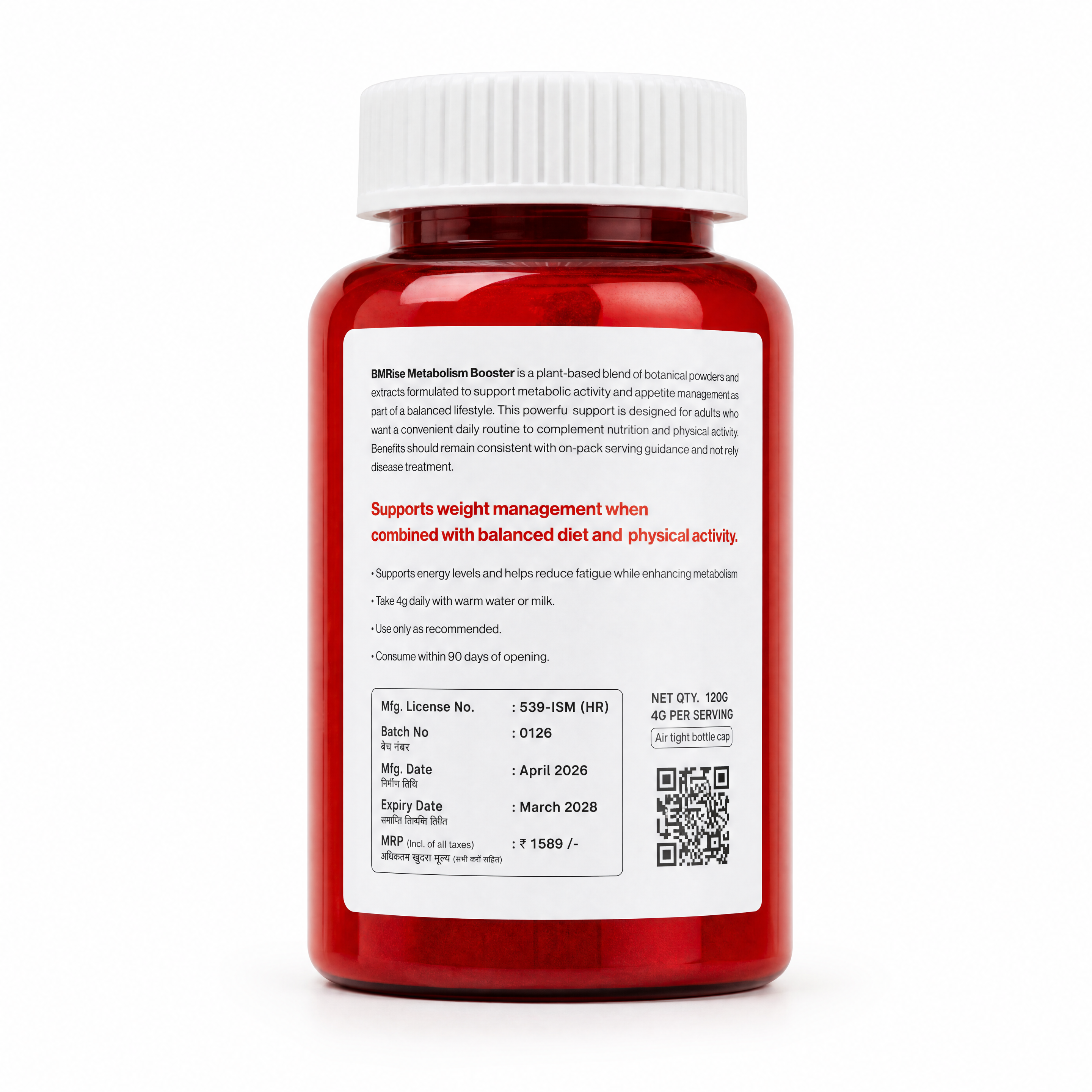 BMRISE Metabolism Booster – Natural Herbal Powder for Energy, Weight Management & Appetite Control